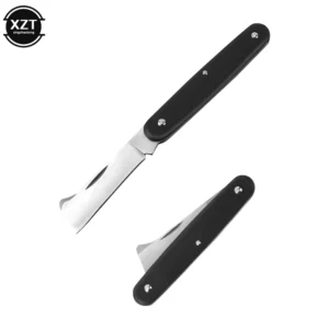 Grafting Tools Foldable Grafting Pruning Knife Professional Garden Grafting Cutter Stainless Steel Wooden Handle Grafting Knife