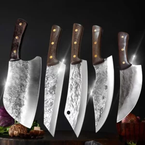 Kitchen Knives Meat Cleaver Chop Vegetable Butcher Boning Knife Wood Handle Stainless Steel Hand Forged Blade Chef Knife Cleaver