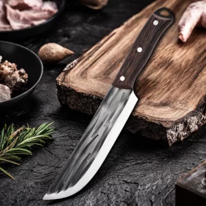 Kitchen Meat Cleaver Forged Chef Knife Fish Cutting Boning Slicing Full Tang Wood Handle Butcher Knife Kitchen Cutter Tools