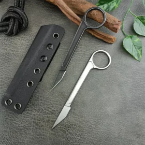 Mini Neck Knife Tactical Camping Outdoor Rescue Survival Fixed Blade Pokcet Knives EDC Tool With Kydex Sheath,Dropshipping