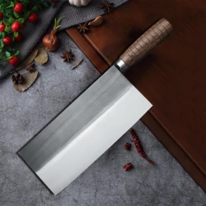 Hand Forged Chinese Slicing Knife Kitchen Cleaver Butcher Knife Meat Vegetable Sushi Cutting Filleting Knife Chef Cooking Cutte