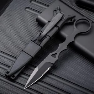 Portable Knife 6.7 Inch 440C Steel Fixed Blade Outdoor Camping Portable Straight Knife with Kydex Sheath