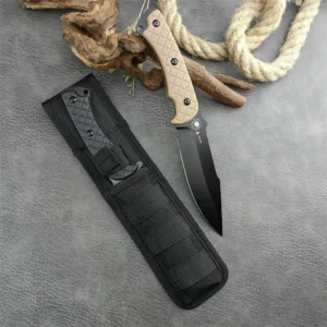 Tactical Fixed Blade Outdoor Wilderness Combat Knife  Hunting Knife High Hardness 7Cr13Mov Blade Nylon Fiber Handle with Sheath